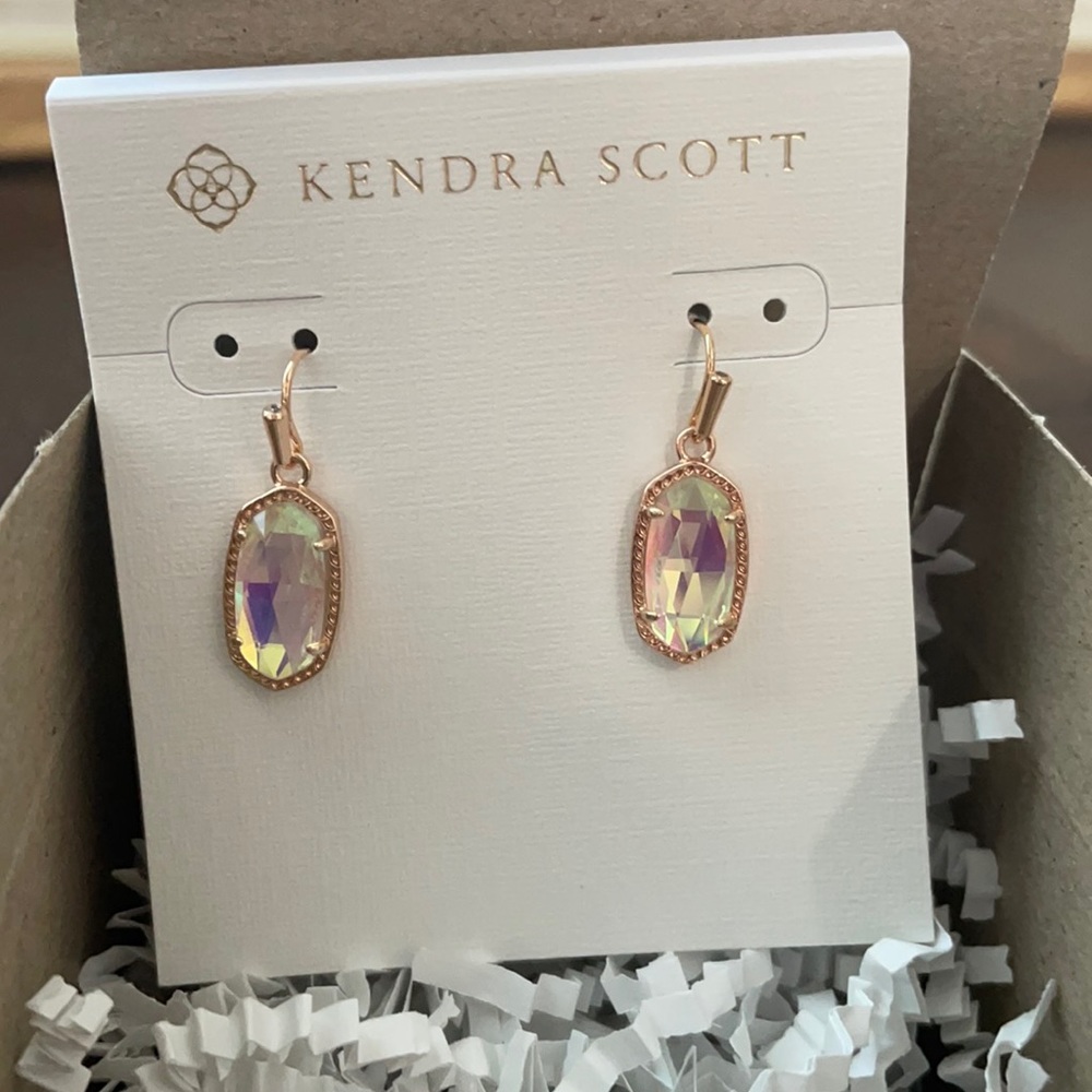 Kendra Scott Lee Rose Gold Drop Earrings